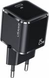 USAMS wall charger T42, USB Type-C, Super Si, PD QC 3.0, 25W, black | CC140TC01